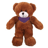 Soft Plush Stuffed Mocha Teddy Bear with Bandana