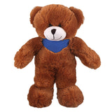 Soft Plush Stuffed Mocha Teddy Bear with Bandana