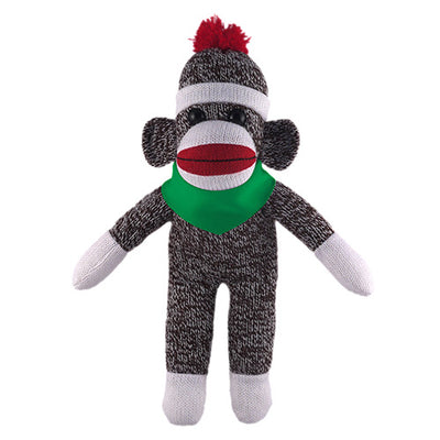 Orginal Sock Monkey plush kelly green