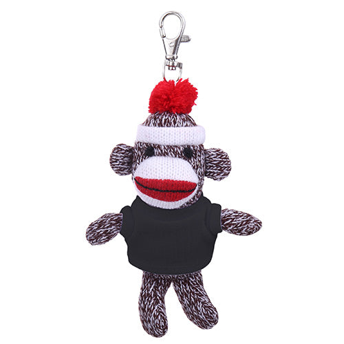 Monkees Keychains Monkey Keychain with Tee 4” – Cute Plush Monkey Keyring for Keys & Bags ...