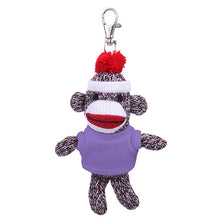 Soft Plush Original Sock Monkey Keychain with Tee