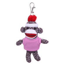 Soft Plush Original Sock Monkey Keychain with Tee