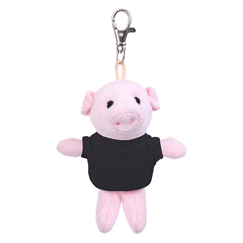 Soft Plush Pig Keychain with Tee