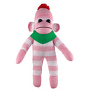 Pink Sock Monkey with Bandana-1