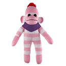 Pink Sock Monkey with Bandana-2