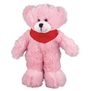 Soft Plush Stuffed Pink Teddy Bear with Bandana-2