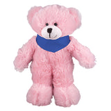 Soft Plush Stuffed Pink Teddy Bear with Bandana