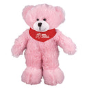 Soft Plush Stuffed Pink Teddy Bear with Bandana-5