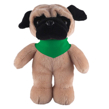 Soft Plush Stuffed Pug with Bandana