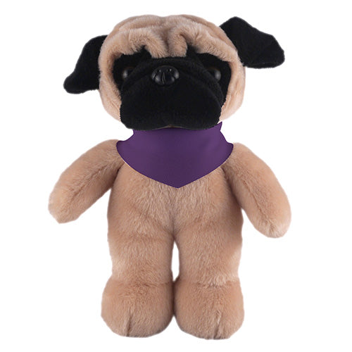 Soft Plush Stuffed Pug with Bandana