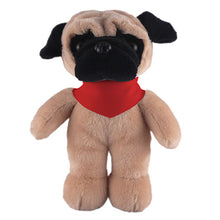 Soft Plush Stuffed Pug with Bandana