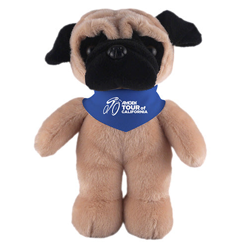 Soft Plush Stuffed Pug with Bandana