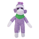 Purple Sock Monkey Plush with Bandana-1
