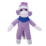 Purple Sock Monkey Plush with Bandana