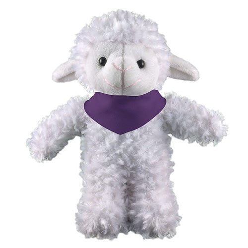 Soft Plush Stuffed Sheep with Bandana - 0