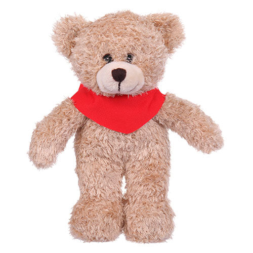 Soft Plush Tan Teddy Bear with Bandana
