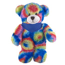 Soft Plush Stuffed Tie Dye Teddy Bear with Bandana-4