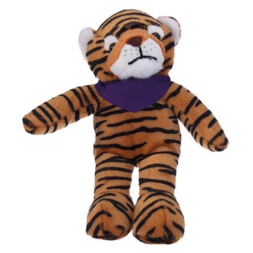 Soft Plush Stuffed Tiger with Bandana - 0