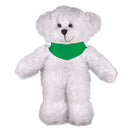 Soft Plush Stuffed White Teddy Bear with Bandana-1