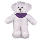 Soft Plush Stuffed White Teddy Bear with Bandana-2