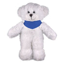 Soft Plush Stuffed White Teddy Bear with Bandana-4