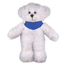 Soft Plush Stuffed White Teddy Bear with Bandana