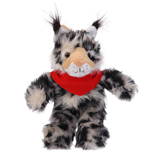 Soft Plush Stuffed Wild Cat (Lynx) with Bandana