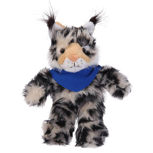 Soft Plush Stuffed Wild Cat (Lynx) with Bandana