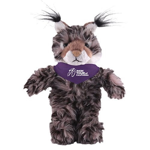 Soft Plush Stuffed Wild Cat (Lynx) with Bandana