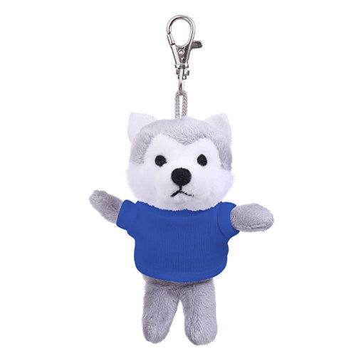 Wolf Keychain with Tee royal blue