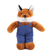 Stuffed Animal with Blue Jean Overalls Personalized12 Inches