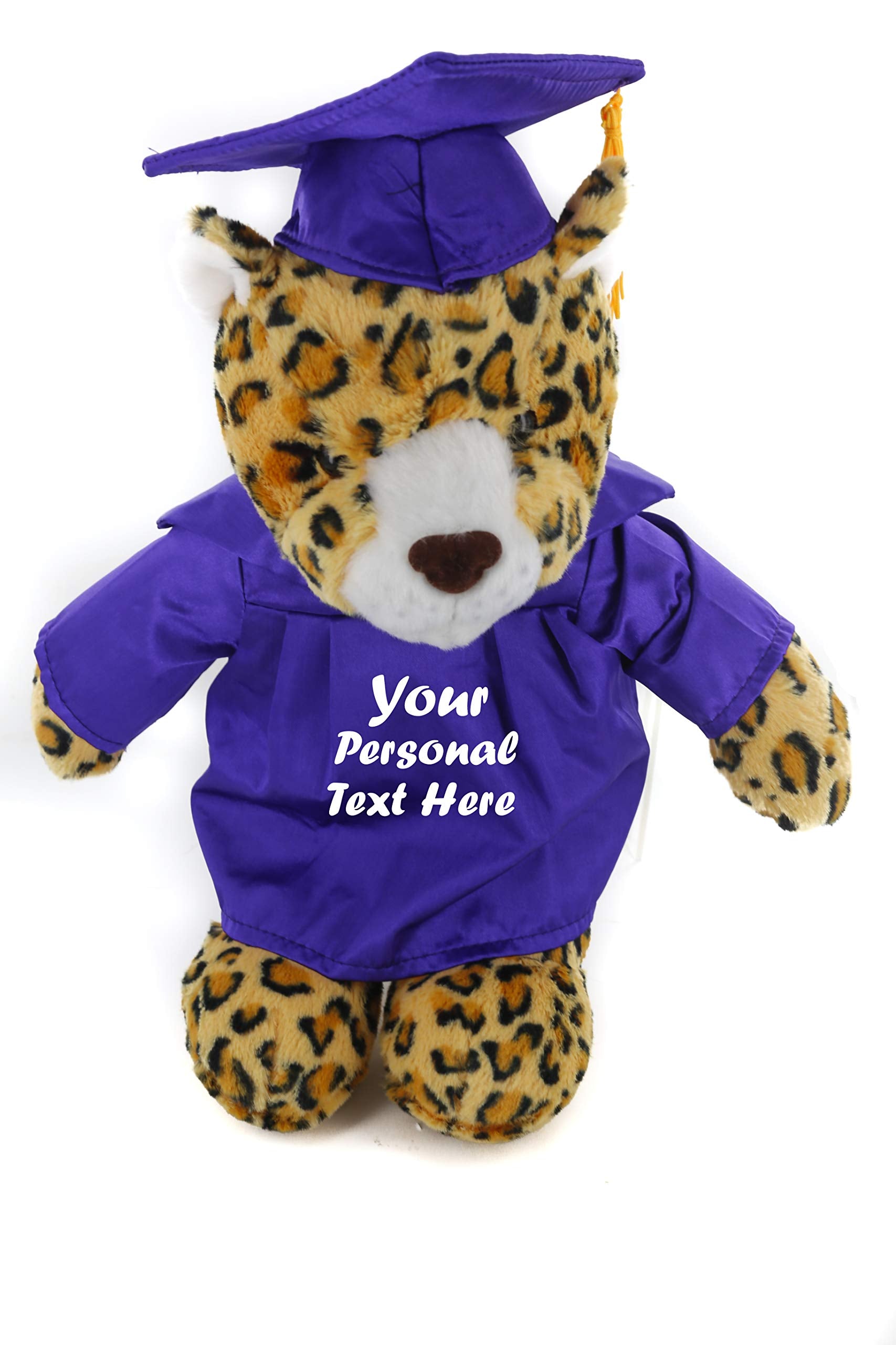 Graduation Stuffed Animal Leopard 12"