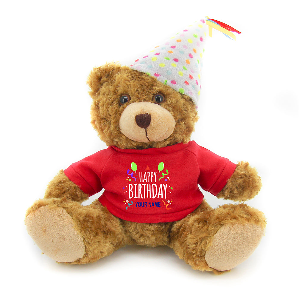 Mocha Bear with T-Shirt in Various Colors 12"