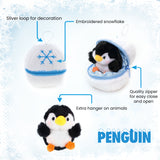 Holiday Zippy Zip Up Snowball Animals-Penguin