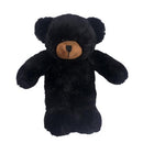 8" Standing Floppy Black Teddy Bear, Soft Fur and Relaxed Design by Plushland.