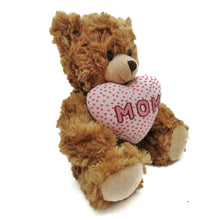 Mocha Sitting Bear with Mom floral heart 9