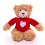 Cream Brandon Teddy Bear with Custom Heart 12"