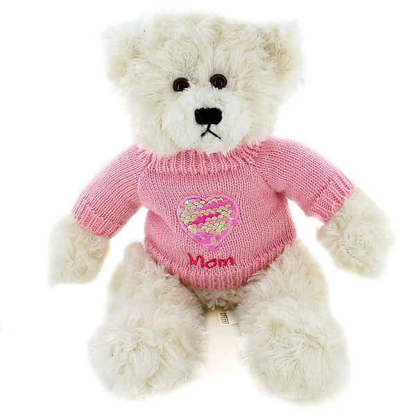 Brandon Cream Mom Sweater Bear 12"