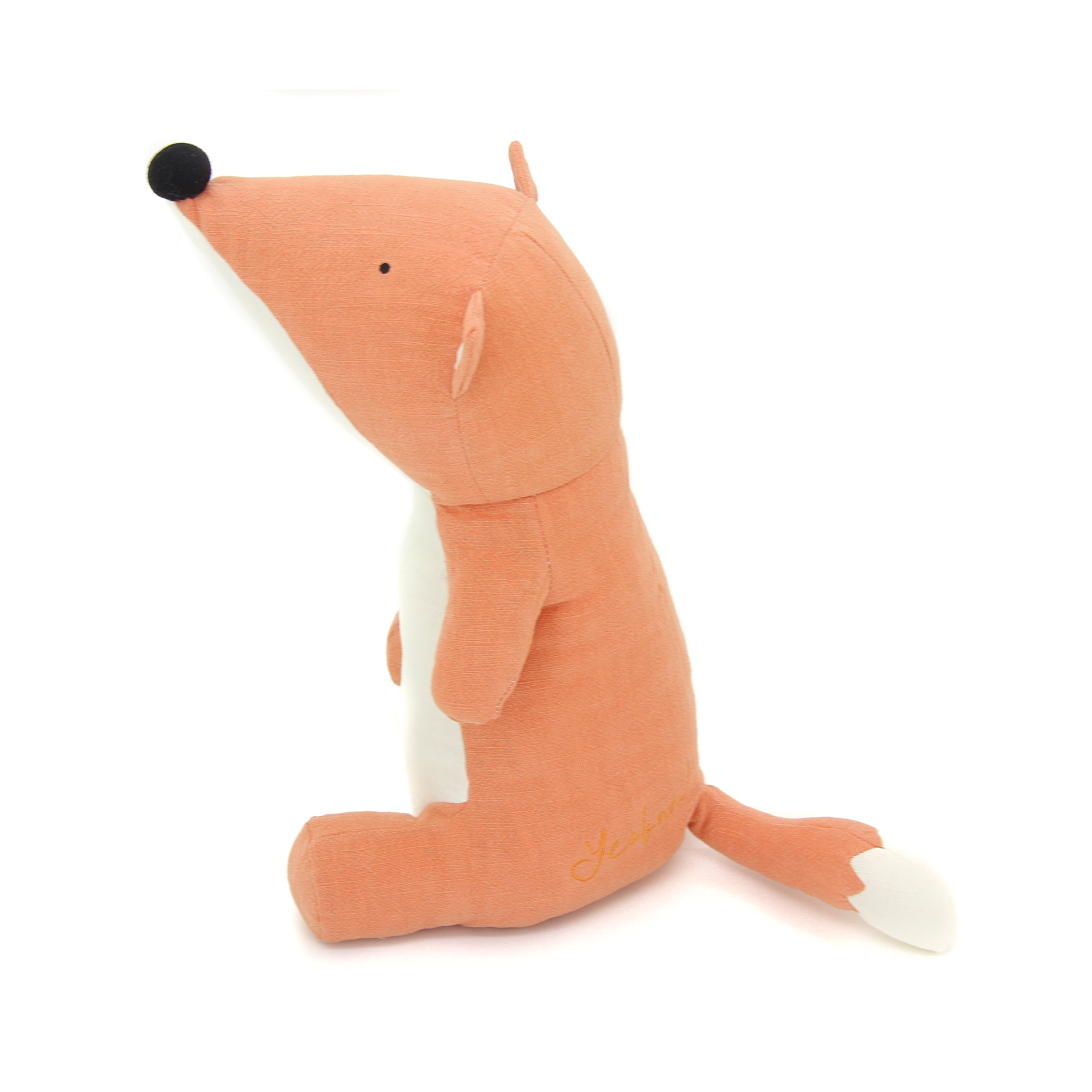 Orange & White Fox Pillow