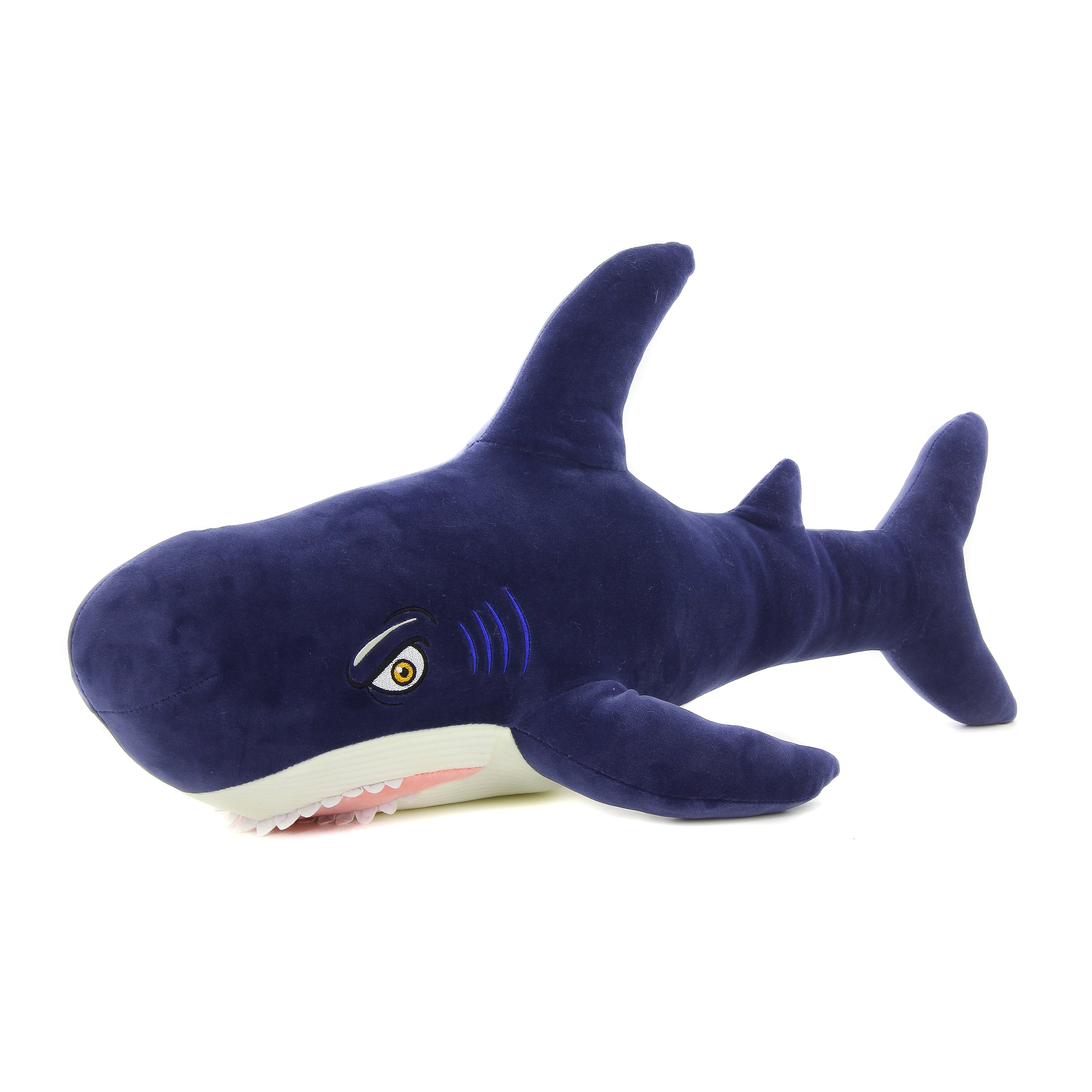 Navy Shark Plush 28"