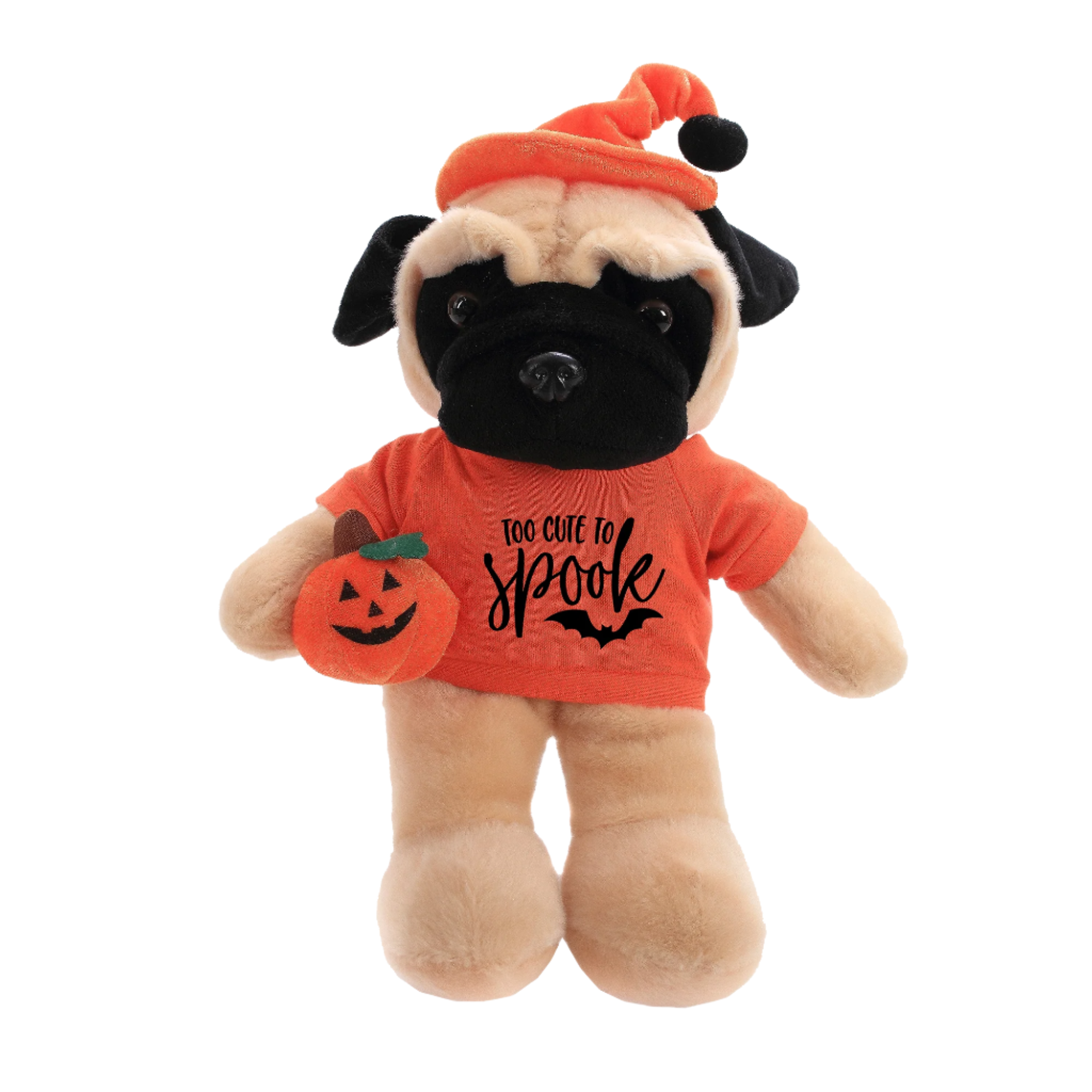 12'' Sitting Floppy Spook Pug by Plushland