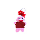 Pink Sock Monkey Keychain 4"-4