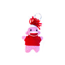 Pink Sock Monkey Keychain 4"-10