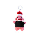 Orange Sock Monkey Keychain 4"-1