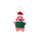Orange Sock Monkey Keychain 4"-2