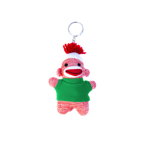 Orange Sock Monkey Keychain 4"