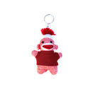 Orange Sock Monkey Keychain 4"-4