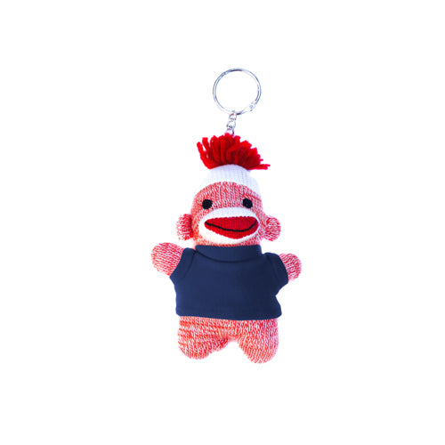 Orange Sock Monkey Keychain 4"