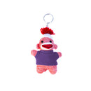Orange Sock Monkey Keychain 4"-9