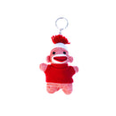 Orange Sock Monkey Keychain 4"-10